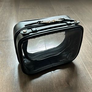 Calpak Small Clear Cosmetic Case - Black - EUC